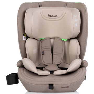 Scaun auto pentru copii Chipolino Tycoon Tiramisu i-Size 76-150 cm, tetiera reglabila, husa detasabila, suport pahar