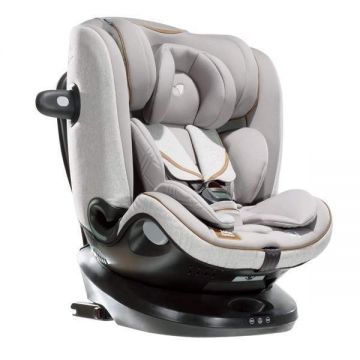 Scaun auto pentru copii Joie i-Size i-Spin Grow 360° Signature, nastere-125 cm, Oyster, testat ADAC si testat Suplimentar la impact lateral, frontal si din spate
