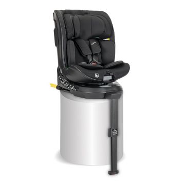 Scaun auto pentru copii Lorelli Solaris Black 40-150 cm, i-Size, isofix, picior de sprijin, rotativ 360, 0 luni-12 ani