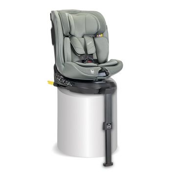 Scaun auto pentru copii Lorelli Solaris Green 40-150 cm, i-Size, isofix, picior de sprijin, rotativ 360, 0 luni-12 ani