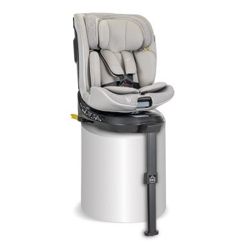Scaun auto pentru copii Lorelli Solaris Grey 40-150 cm, i-Size, isofix, picior de sprijin, rotativ 360, 0 luni-12 ani