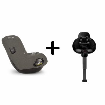 Scaun auto pentru copii Nuna Todl next Thunder rotativ, i-Size, 40-105 cm + baza isofix Base next i-Size pentru Todl next, testat ADAC