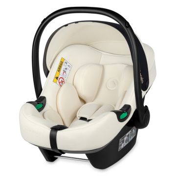 Scoica auto i-Size Lionelo Astrid Crem 0-13 kg, 40-87 cm, cu salteluta, testat ADAC, conform cu standardul european de securitate R129