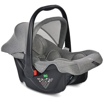 Scoica Auto pentru Copii Joy de la 0 Luni pana la 15 Luni 40-85Cm Copertina Pliabila Maner de Transport Gri Jasper