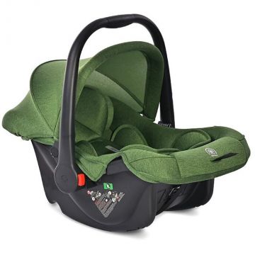 Scoica Auto pentru Copii Joy de la 0 Luni pana la 15 Luni 40-85Cm Copertina Pliabila Maner de Transport Verde