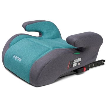 U-GROW Inaltator auto pentru copii U-Grow UG-HB53B-GREEN, 125-150 cm, certificat R129, cu isofix, verde/gri