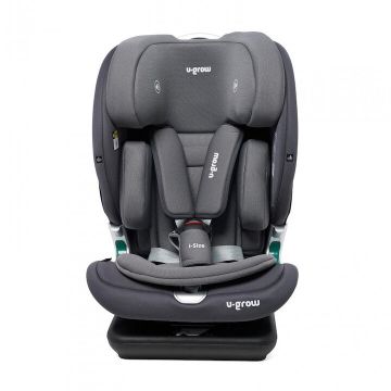 U-GROW Scaun auto pentru copii U-Grow Goldfix Plus, I-Size, R129, cu isofix, 76-150 cm, boxa bluetooth, gri