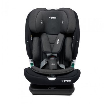 U-GROW Scaun auto pentru copii U-Grow Goldfix Plus, I-Size, R129, cu isofix, 76-150 cm, boxa bluetooth, negru