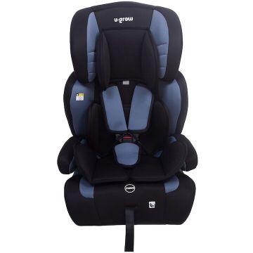U-GROW Scaun auto pentru copii U-Grow UG-301-GR, tip inaltator fara isofix, 76-150 cm, R129, gri/albastru