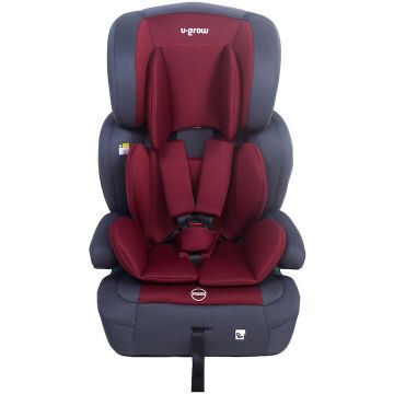 U-GROW Scaun auto pentru copii U-Grow UG-301ISO-RD, tip inaltator cu isofix, 76-150 cm, R129, rosu