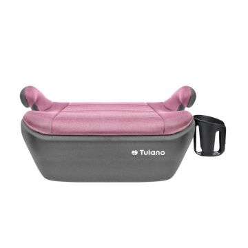 Inaltator auto copii I-Size cu isofix Tulano Avignon Cabby 30 PinkGrey 125-150 cm,suport pahar inclus,husa din material ultra soft,omologat R129