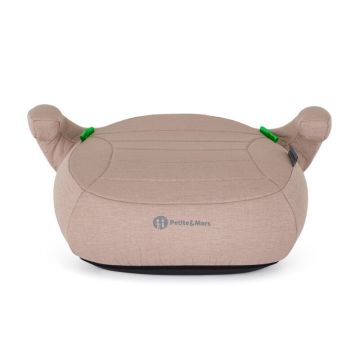 Inaltator auto pentru copii PetiteMars Zuno Bej inchis i-Size, 125-150 cm, 22-36 kg, forma ergonomica, husa detasabila