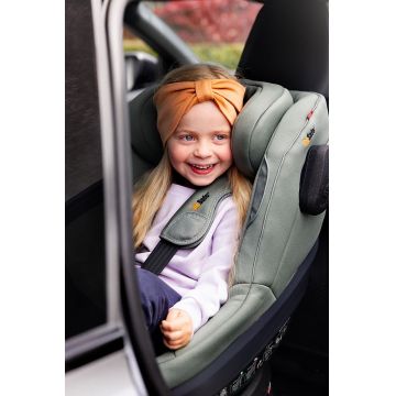 Scaun auto copii pentru copii Besafe Beyond2 Verde iarba, i-size, tetiera reglabila, 61-125 cm, testare ADAC