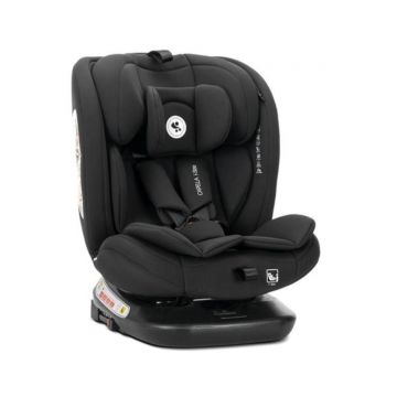 Scaun auto, Lorelli Capella, I-Size, Isofix, rotativ 360 grade, spatar reglabil 4 pozitii, tetiera reglabila, 40-150 cm, Black