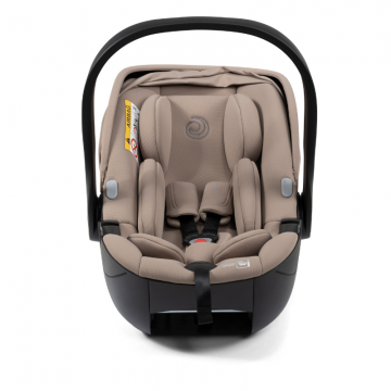 Scaun auto pentru copii 40-87 cm Tutis Beno Beige i-Size, inaltime reglabila, insertie nou-nascut
