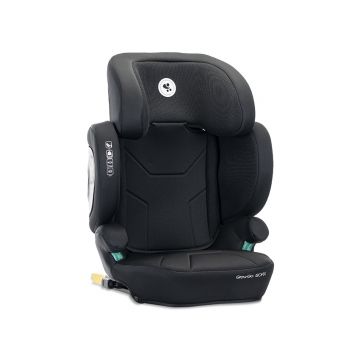 Scaun auto pentru copii Lorelli Growgo Black cu isofix, pliabil, protectii laterale extensibile, tetiera reglabila, 100-150 cm, 3-12 ani