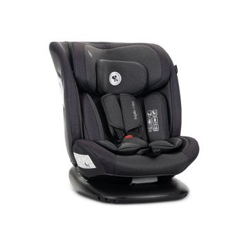 Scaun auto pentru copii Lorelli Sagitta Black cu isofix, i-Size, rotativ 360, protectie laterala SPS, spatar reglabil, 0-12 ani, 40-150 cm, SPS