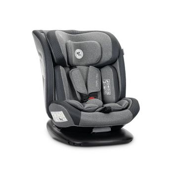 Scaun auto pentru copii Lorelli Sagitta Grey cu isofix, i-Size, rotativ 360, protectie laterala SPS, spatar reglabil, 0-12 ani, 40-150 cm, SPS