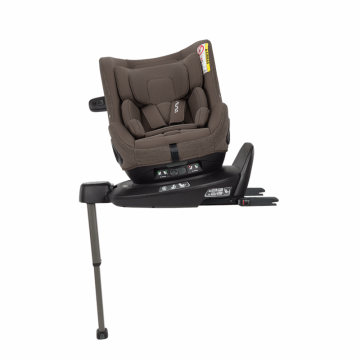 Scaun auto pentru copii Nuna PRUU Chestnut, 40-105 cm, testat ADAC si certificat R129, rotativ, spatar reglabil, tetiera ajustabila