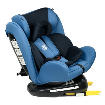 Scaun auto Tweety Blue cu isofix rotativ 360 grade 0-36 kg baza neagra