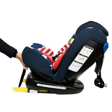 Scaun auto Tweety Captain America cu Isofix rotativ 360 grade 0-36 kg baza neagra