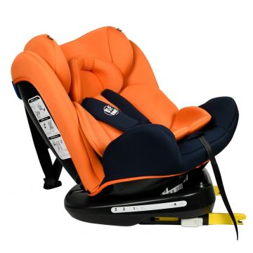 Scaun Auto Tweety Orange cu Isofix rotativ 360 grade 0-36 kg baza neagra