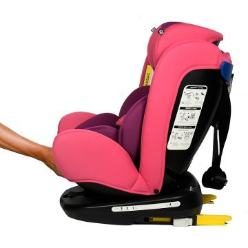 Scaun auto Tweety Pink cu isofix rotativ 360 grade 0-36 kg baza neagra
