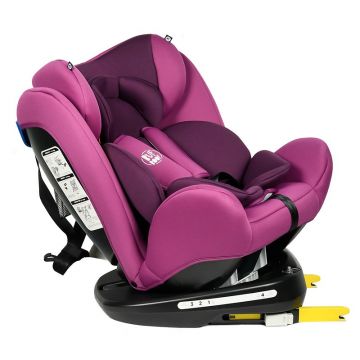 Scaun auto Tweety Purple cu isofix rotativ 360 grade 0-36 kg baza neagra