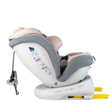 Scaun Auto Tweety Plus Deluxe Buf Boof UrsPink cu isofix rotativ 360 grade 0-36 kg