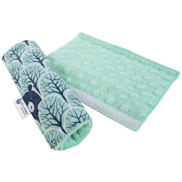 Protectie pentru centura de siguranta din bumbac Minky Forest