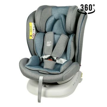 BUF BOOF - Scaun Auto Tweety Plus DELUXE Light Blue cu Isofix rotativ 360 grade 0 36 kg