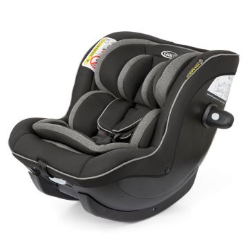 Graco - Scaun auto Ascent i-Size Spatar reglabil, Protectie laterala, 0-18 Kg, Negru