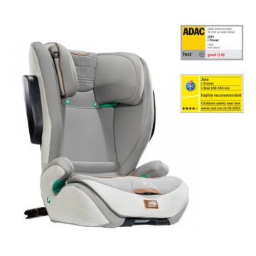 Joie - Scaun auto pentru copii Joie i-Traver Signature Oyster, 100 - 150 cm, testat ADAC si testat Suplimentar la impact lateral, frontal si din spate