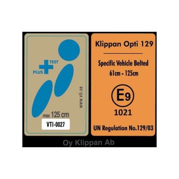 Klippan - Scaun auto Opti129 Freestyle Spatar reglabil, 125 cm/32 Kg, 9-36 Kg, i-Size