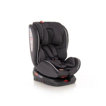 Lorelli - Scaun auto Nebula Spatar reglabil, Pozitie de somn, Rotire 360 grade, 0-36 Kg, cu Isofix, Negru