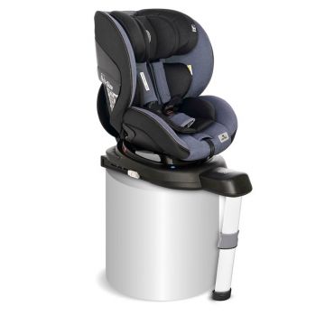 Lorelli - Scaun auto Proxima I-Size , Spatar reglabil, Protectie laterala, Rotire 360 grade, 40-105 cm, 0-18 Kg, cu Isofix, Albastru/Negru