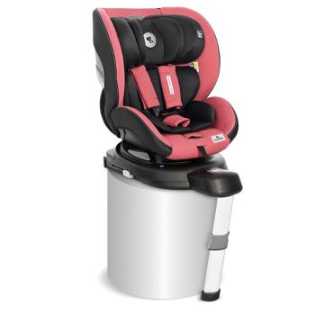 Lorelli - Scaun auto Proxima I-Size , Spatar reglabil, Protectie laterala, Rotire 360 grade, 40-105 cm, 0-18 Kg, cu Isofix, Negru/Rosu