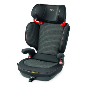 Peg Perego - Scaun auto Viaggio 2-3 Shuttle Plus 500 Spatar reglabil, Spatar detasabil, Protectie laterala, 15-36 Kg, cu Isofix, Negru/Rosu