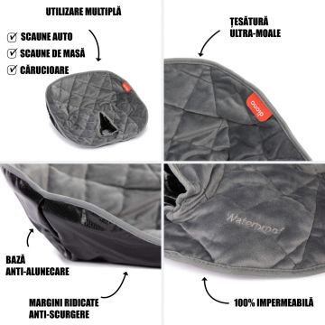 Protectie impermeabila scaun auto Diono Ultra Dry Seat Gray