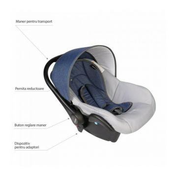 Vessanti - Scaun auto Crooner Prestige, 0-10 Kg, Albastru Vessanti - Scaun auto Crooner Prestige, 0-10 Kg, Albastru