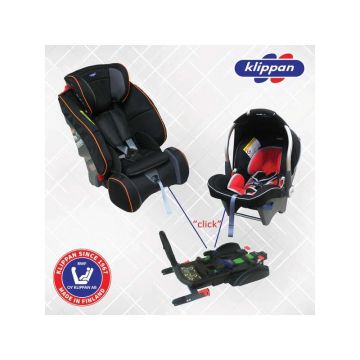 Klippan - Scaun auto TRIOFIX MAXI 9-36 Kg cu BAZA ISOFIX Black/Orange