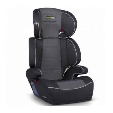 Ricokids - Scaun auto Sandro Spatar reglabil, Spatar detasabil, Protectie laterala, 15-36 Kg, Negru