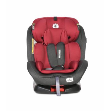 Scaun auto Lyra cu isofix 0-36 kg rotativ 360 grade Black Red