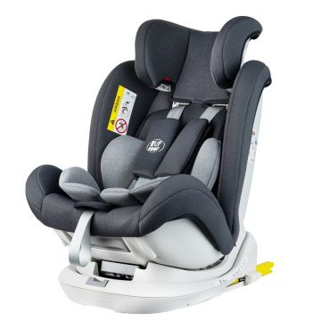 Scaun auto Sky Deluxe Buf Boof grey cu isofix cu pozitie somn rotativ 360 pentru 0-36 kg
