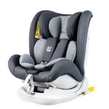 Scaun Auto SKY DELUXE BUF BOOF Grey cu Isofix cu pozitie somn rotativ 360 pentru 0 36 kg