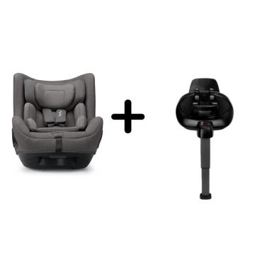 Nuna - Scaun auto i-Size Todl Next Granite , Spatar reglabil, Rotire 360 grade, Cu baza Isofix, 0-18 Kg, cu Isofix