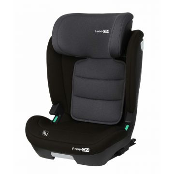 Scaun auto pentru copii, Rider, 100 - 150 cm/ 3 - 12 ani, Tehnologie Isofix, Cu spatar reglabil, Cu tetiera reglabila in 10 pozitii, Conform cu standardul european de securitate ECE R129, FreeON, Black