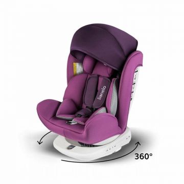 Scaun auto Bastiaan Pozitie somn, Rotire 360 grade, 0-36 Kg, Cu Isofix si Centura  Violet