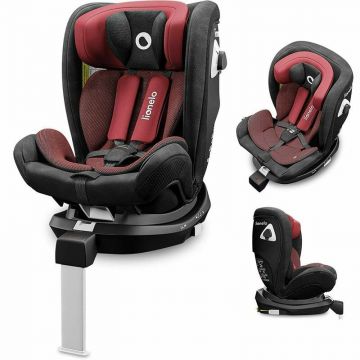 Scaun auto Braam Burgundy Pozitie somn, Protectie laterala, Rotire 360 grade, 0-36 Kg, cu Isofix, Rosu