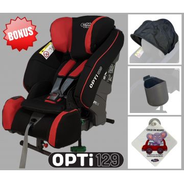 Scaun auto Klippan OPTI129 i-Size Rearfacing 125 cm/32 Kg Sunset + parasolar + suport pahar + semn Child on Board cadou!